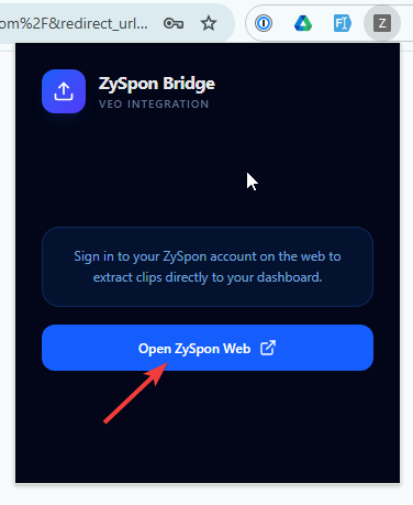 5. Clic Open ZySpon Web